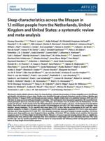 Sleep characteristics across the lifespan in 1.1 million people from the Netherlands, United Kingdom and United States
