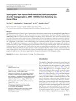 Starch grains from human teeth reveal the plant consumption of proto-Shang people (c. 2000-1600 BC) from Nancheng site, Hebei, China