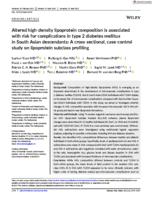 Altered high-density lipoprotein composition is associated with risk for complications in type 2 diabetes mellitus in South Asian descendants