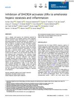 Inhibition of DHCR24 activates LXRα to ameliorate hepatic steatosis and inflammation