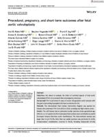 Procedural, pregnancy, and short-term outcomes after fetal aortic valvuloplasty