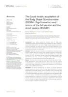 The Saudi-Arabic adaptation of the Body Shape Questionnaire (BSQ34)