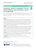Evaluating a screener to quantify PTSD risk using emergency care information