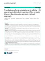 Translation, cultural adaptation and validity assessment of the Dutch version of the eHealth Literacy Questionnaire