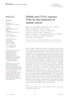 PRAME and CTCFL-reactive TCRs for the treatment of ovarian cancer