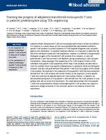 Tracking the progeny of adoptively transferred virus-specific T cells in patients posttransplant using TCR sequencing