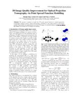 3D Image quality improvement for optical projection tomography via point spread function modelling