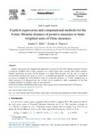 Explicit expressions and computational methods for the Fortet–Mourier distance of positive measures to finite weighted sums of Dirac measures