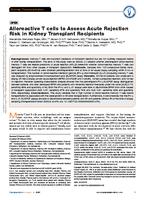 Alloreactive T cells to assess acute rejection risk in kidney transplant recipients