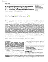 A qualitative study exploring rehabilitant and informal caregiver perspectives of a challenging rehabilitation environment for geriatric rehabilitation