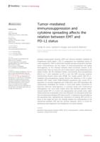 Tumor-mediated immunosuppression and cytokine spreading affects the relation between EMT and PD-L1 status