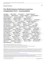 First World Consensus Conference on pancreas transplantation