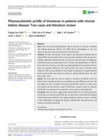 Pharmacokinetic profile of irinotecan in patients with chronic kidney disease