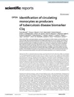 Identification of circulating monocytes as producers of tuberculosis disease biomarker C1q