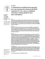 A randomized controlled trial comparing two-year postoperative femoral and tibial migration of a new and an established cementless rotating platform total knee arthroplasty