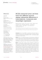 MC38 colorectal tumor cell lines from two different sources display substantial differences in transcriptome, mutanome and neoantigen expression
