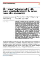 CD4(+) helper T cells endow cDC1 with cancer-impeding functions in the human tumor micro-environment