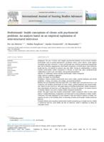 Professionals' health conceptions of clients with psychosocial problems: An analysis based on an empirical exploration of semi-structured interviews