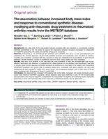 The association between increased body mass index and response to conventional synthetic disease-modifying anti-rheumatic drug treatment in rheumatoid arthritis