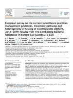European survey on the current surveillance practices, management guidelines, treatment pathways and heterogeneity of testing of Clostridioides difficile, 2018-2019