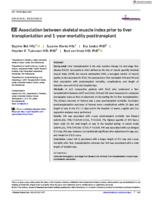 Association between skeletal muscle index prior to liver transplantation and 1-year mortality posttransplant