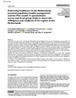 Reforming healthcare in the Netherlands: practical population health management and the Plot model