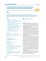 Predicting procedure duration of colorectal endoscopic submucosal dissection at Western endoscopy centers