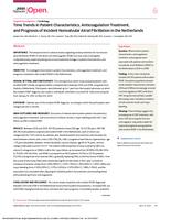 Time trends in patient characteristics, anticoagulation treatment, and prognosis of incident nonvalvular atrial fibrillation in the Netherlands