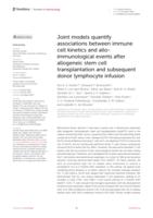 Joint models quantify associations between immune cell kinetics and allo-immunological events after allogeneic stem cell transplantation and subsequent donor lymphocyte infusion