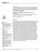 Indo-European cereal terminology suggests a Northwest Pontic homeland for the core Indo-European languages