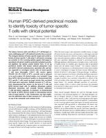 Human iPSC-derived preclinical models to identify toxicity of tumor-specific T cells with clinical potential