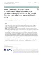 Efficacy and safety of upadacitinib in patients with ankylosing spondylitis refractory to biologic therapy