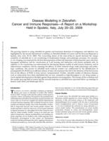 Disease modeling in zebrafish