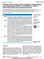 Molecular classification predicts response to radiotherapy in the randomized PORTEC-1 and PORTEC-2 trials for early-stage endometrioid endometrial cancer