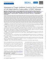 Attainment of target antibiotic levels by oral treatment of left-sided infective endocarditis