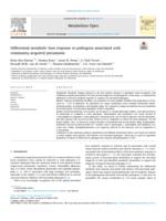 Differential metabolic host response to pathogens associated with community-acquired pneumonia