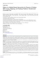 "Effects of a mobile-based intervention for parents of children with crying, sleeping, and feeding problems