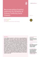 Reconceptualizing empirical legitimacy for situations of severely conflicting social interests