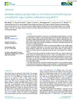 Metabarcoding read abundances of orchid mycorrhizal fungi are correlated to copy numbers estimated using ddPCR