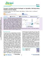 Dynamic covalent dextran hydrogels as injectable, self-adjuvating peptide vaccine depots