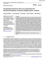 Permutation-based true discovery proportions for functional magnetic resonance imaging cluster analysis