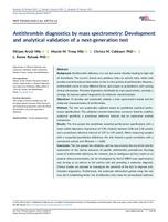Antithrombin diagnostics by mass spectrometry