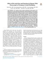 Effect of bi-atrial size and function in patients with paroxysmal or permanent atrial fibrillation