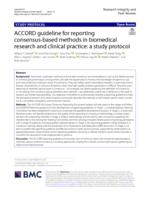 ACCORD guideline for reporting consensus-based methods in biomedical research and clinical practice