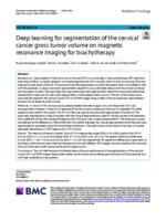Deep learning for segmentation of the cervical cancer gross tumor volume on magnetic resonance imaging for brachytherapy