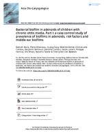 Bacterial biofilm in adenoids of children with chronic otitis media