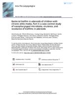 Bacterial biofilm in adenoids of children with chronic otitis media