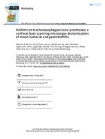 Biofilms on tracheoesophageal voice prostheses: a confocal laser scanning microscopy demonstration of mixed bacterial and yeast biofilms