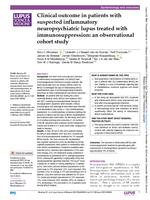 Clinical outcome in patients with suspected inflammatory neuropsychiatric lupus treated with immunosuppression