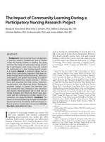 The impact of community learning during a participatory nursing research project